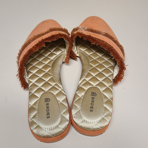 Birdies Ani Coral suede fringe mule slide size 8 1/2 - Picture 5 of 9